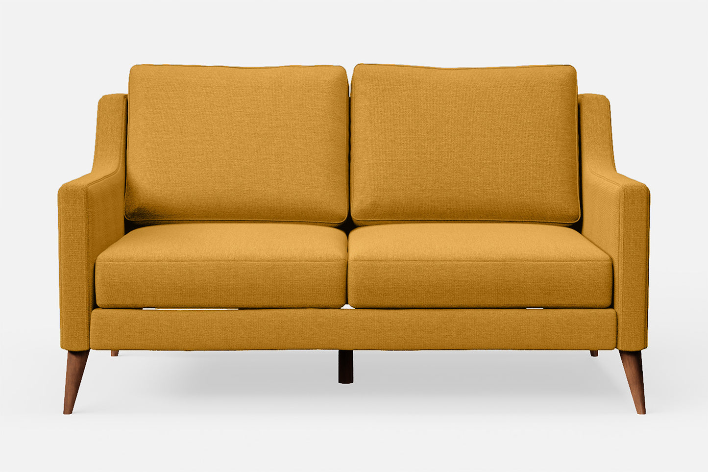 Aquila 2 Seater Sofa Yellow Linen Fabric