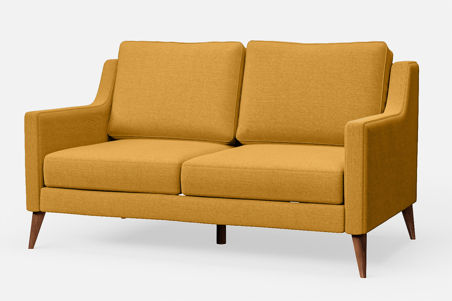 Aquila 2 Seater Sofa Yellow Linen Fabric