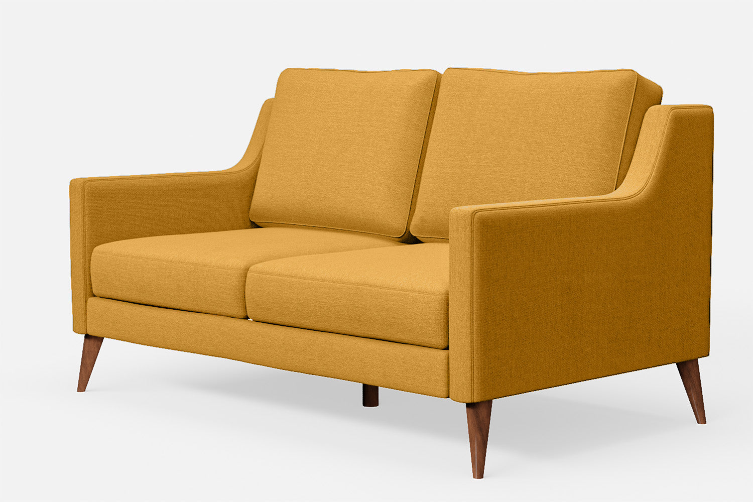 Aquila 2 Seater Sofa Yellow Linen Fabric