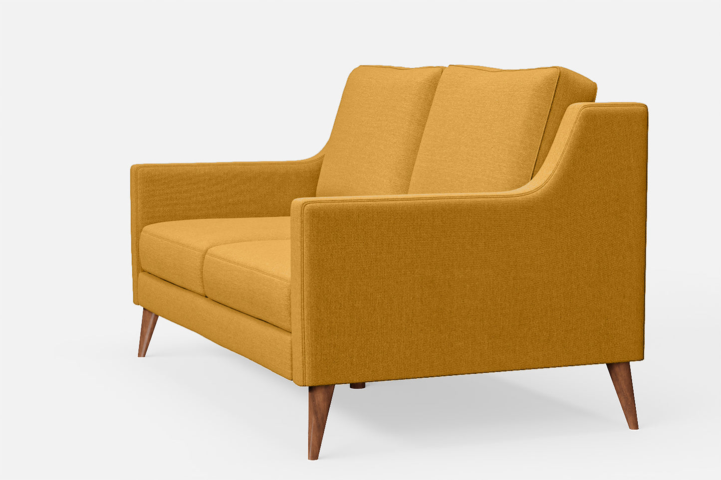 Aquila 2 Seater Sofa Yellow Linen Fabric