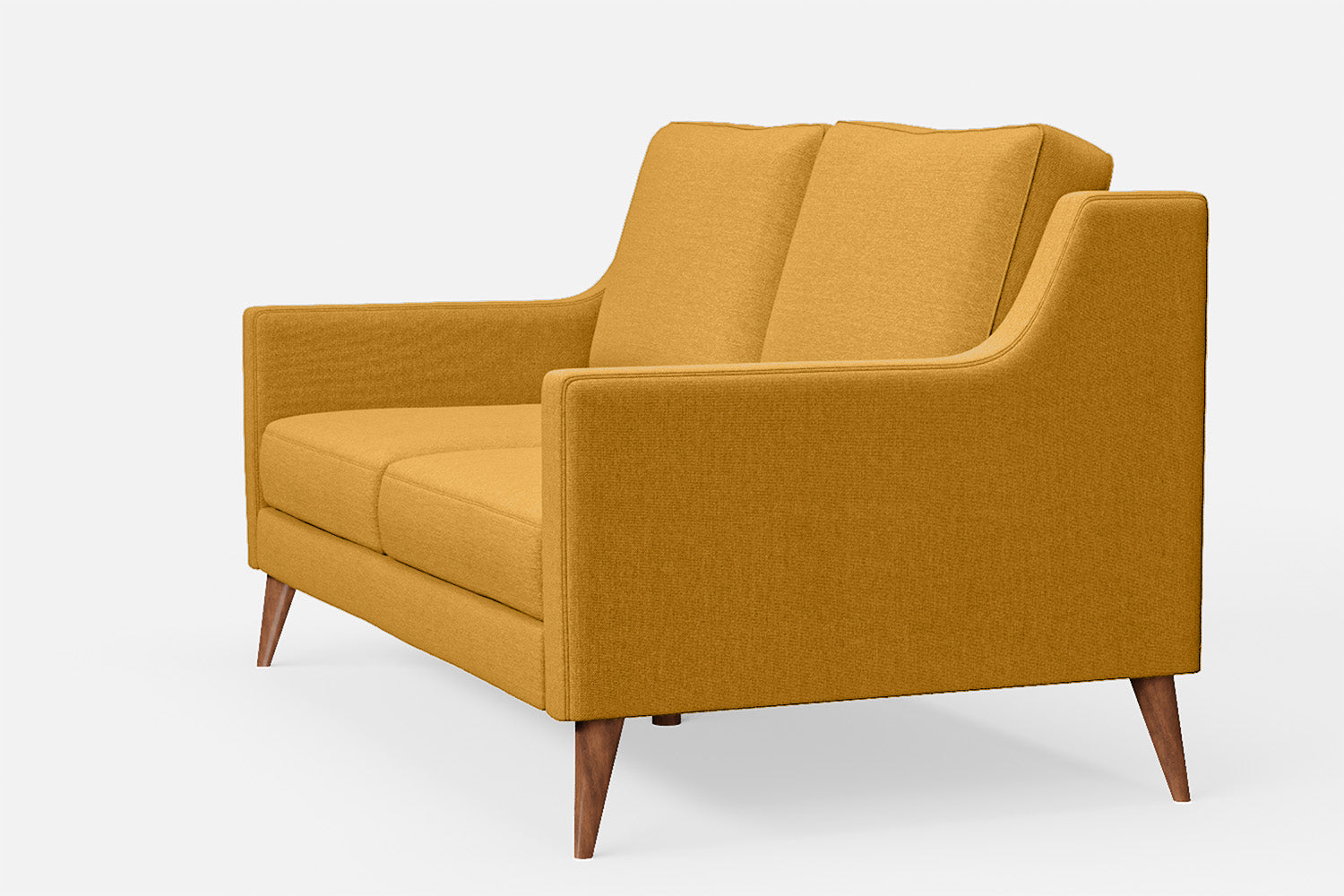 Aquila 2 Seater Sofa Yellow Linen Fabric