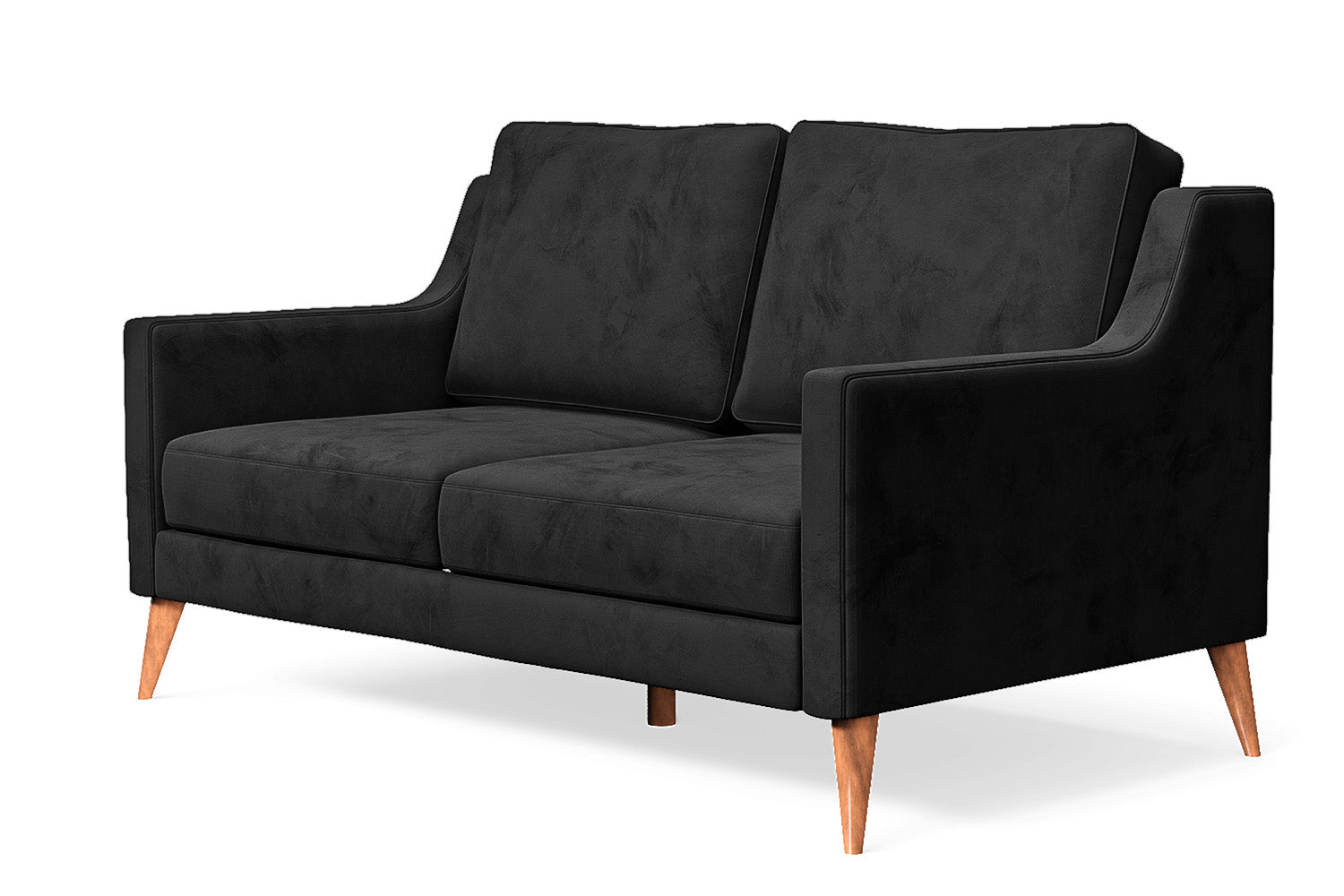 Aquila 2 Seater Sofa Black Velvet