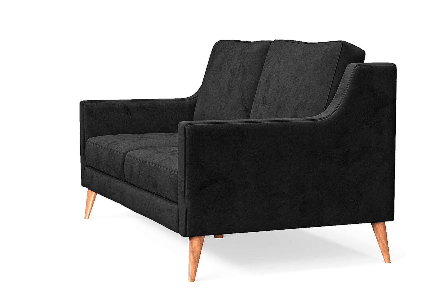 Aquila 2 Seater Sofa Black Velvet