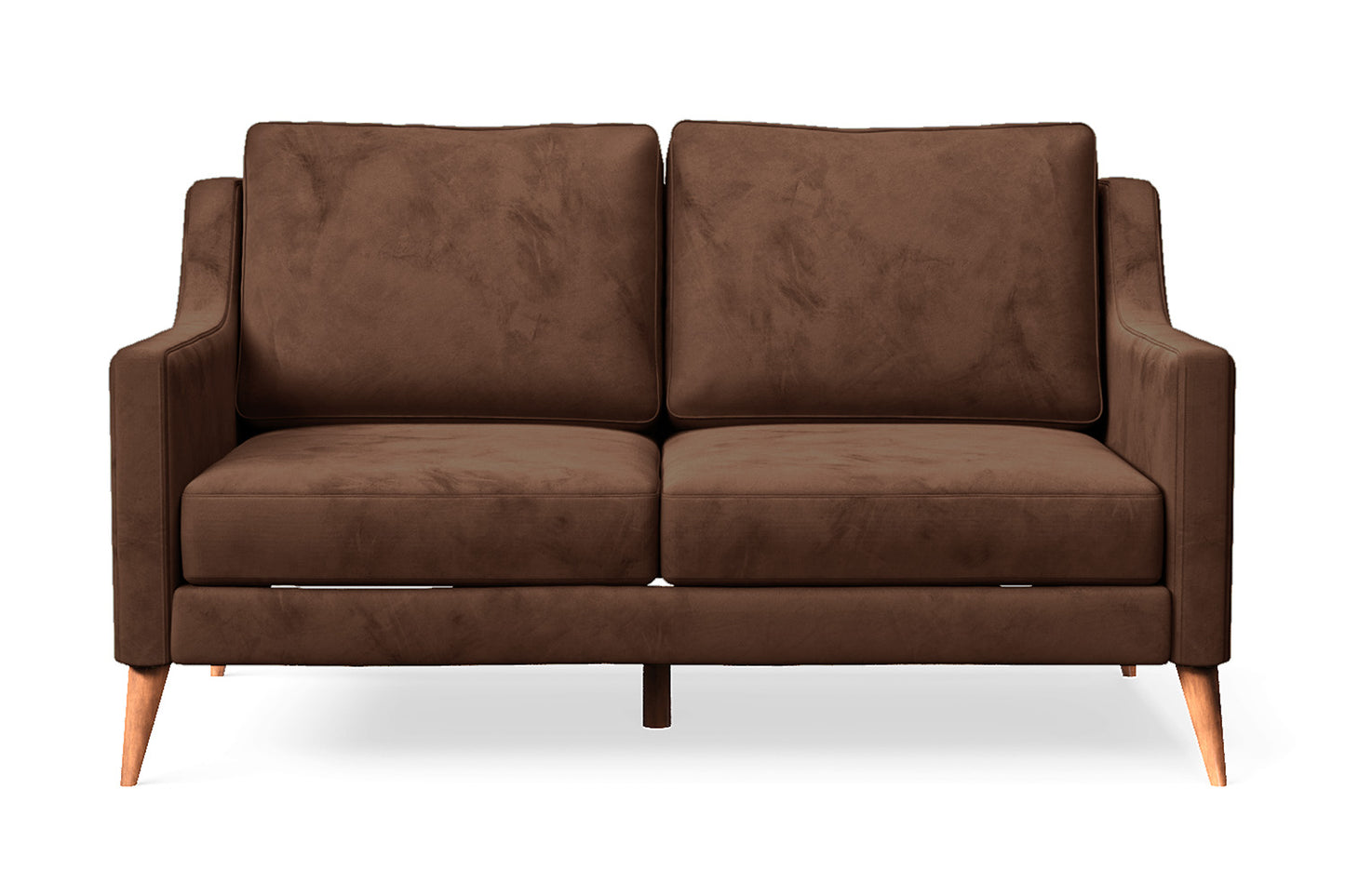 Aquila 2 Seater Sofa Coffee Brown Velvet