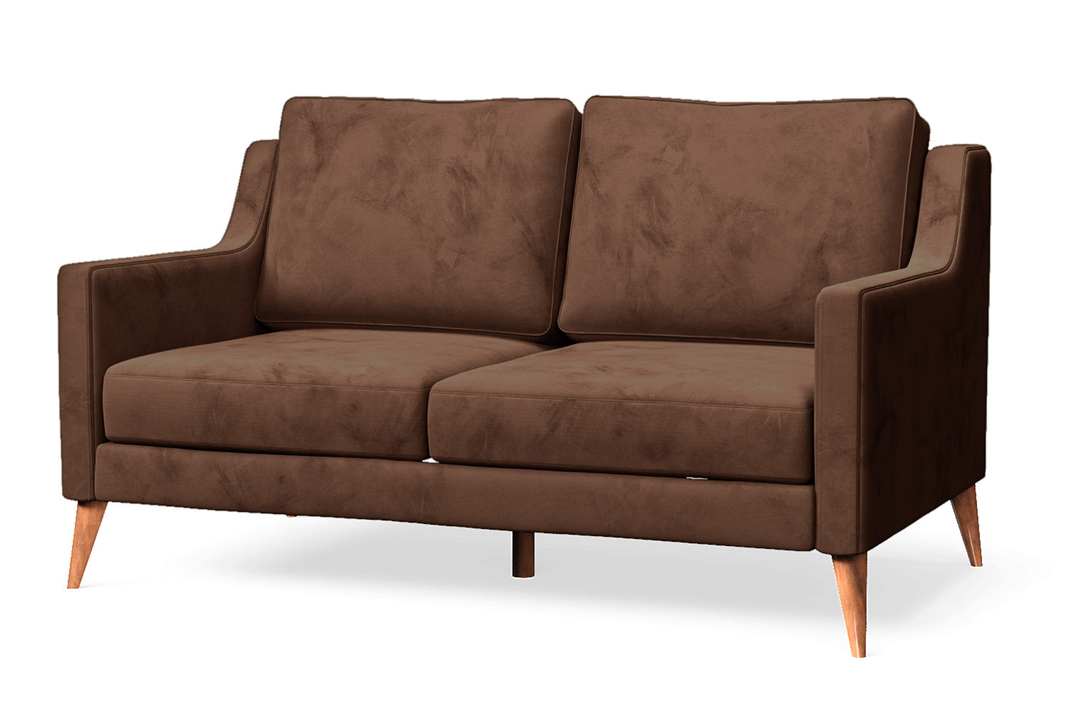 Aquila 2 Seater Sofa Coffee Brown Velvet