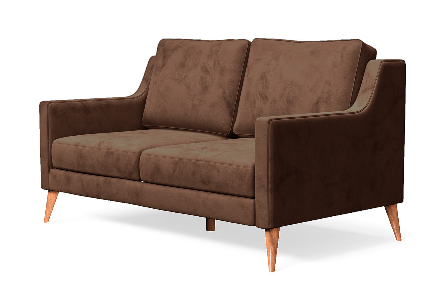 Aquila 2 Seater Sofa Coffee Brown Velvet