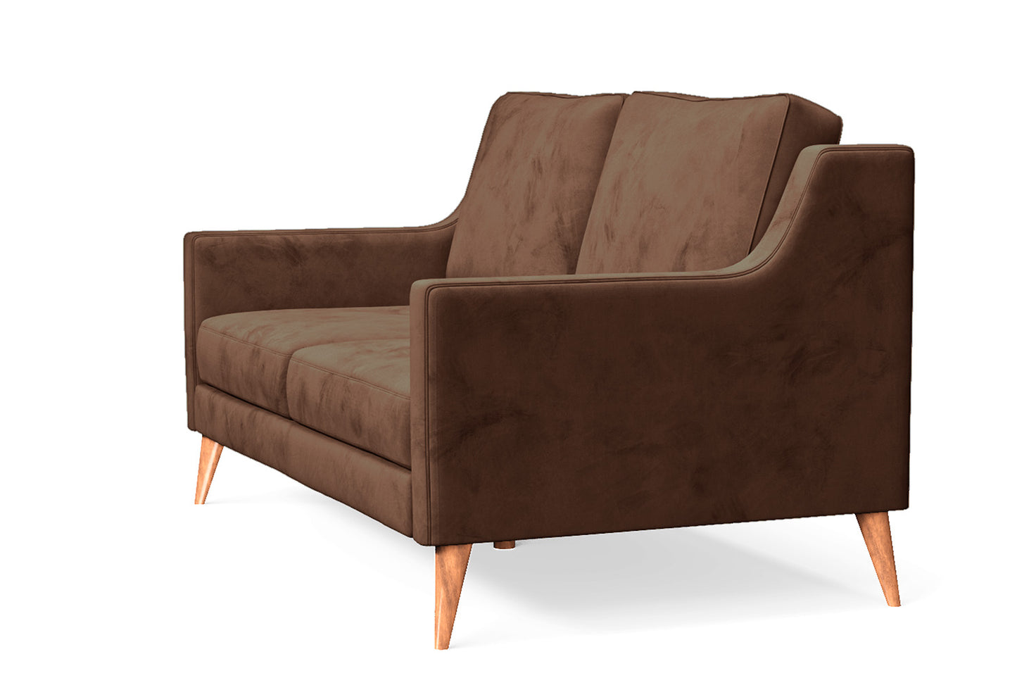 Aquila 2 Seater Sofa Coffee Brown Velvet