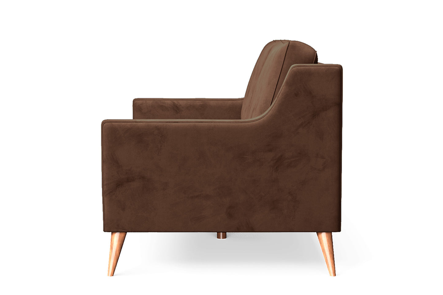 Aquila 2 Seater Sofa Coffee Brown Velvet