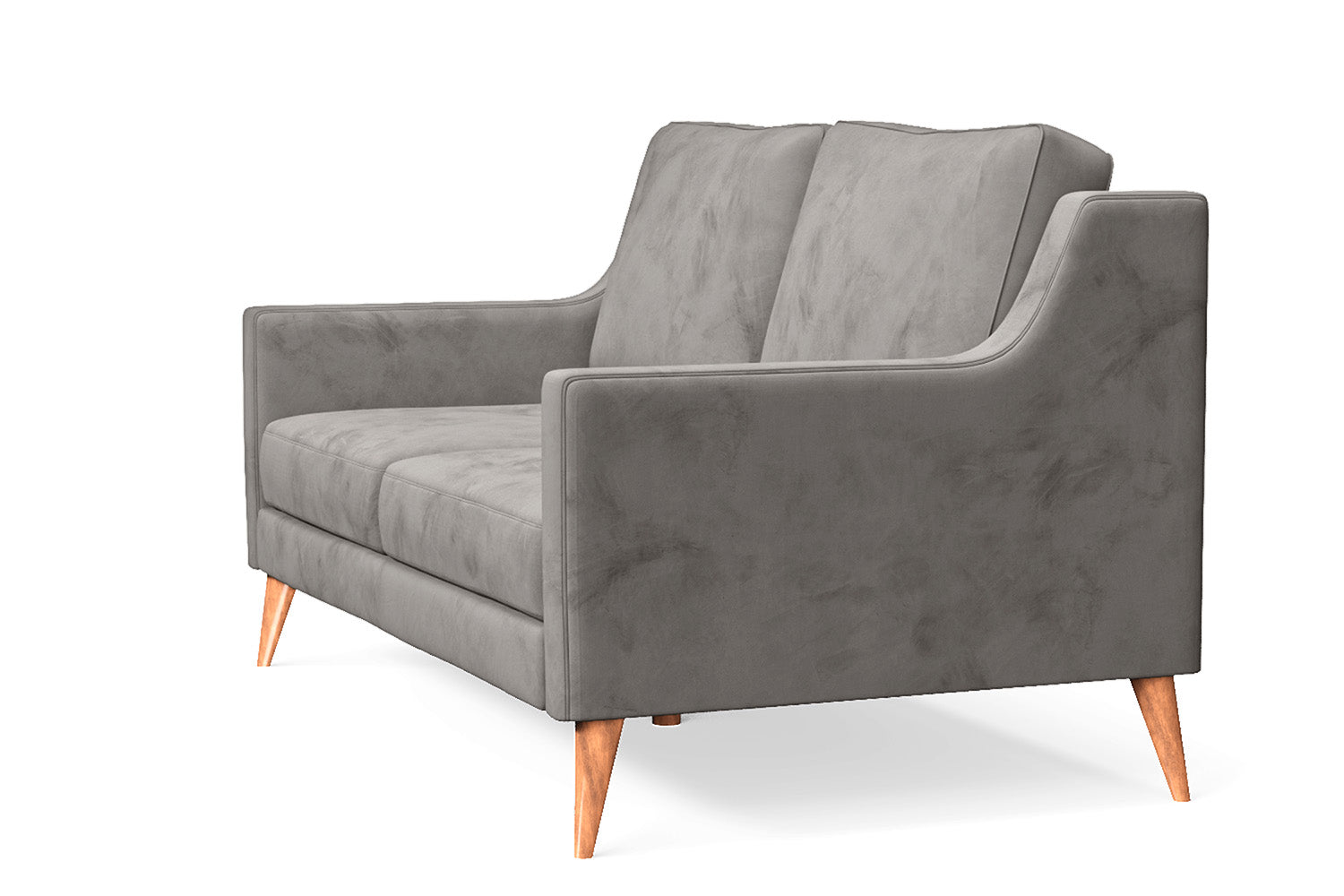 Aquila 2 Seater Sofa Grey Velvet