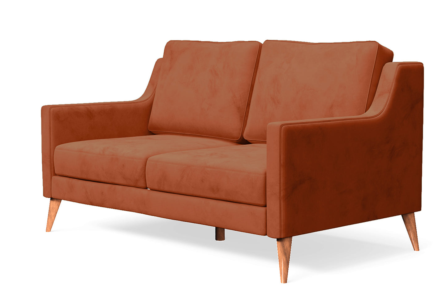 Aquila 2 Seater Sofa Orange Velvet