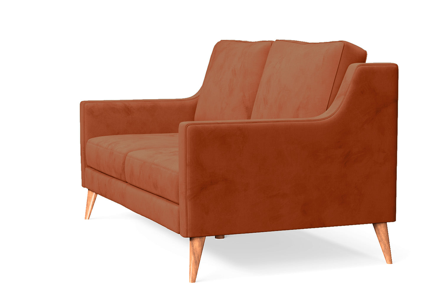 Aquila 2 Seater Sofa Orange Velvet