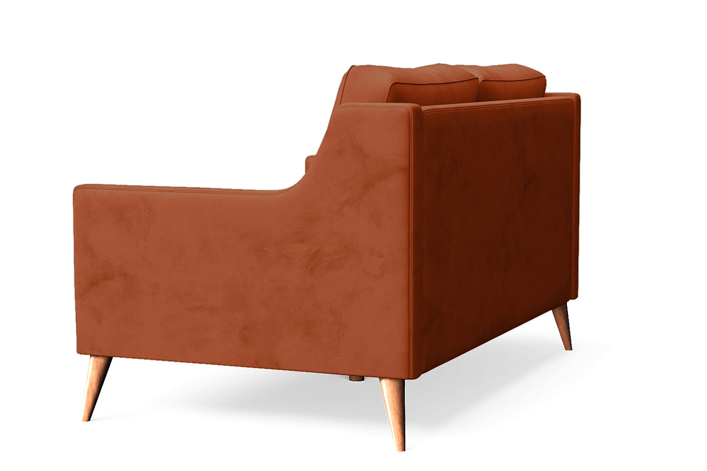 Aquila 2 Seater Sofa Orange Velvet