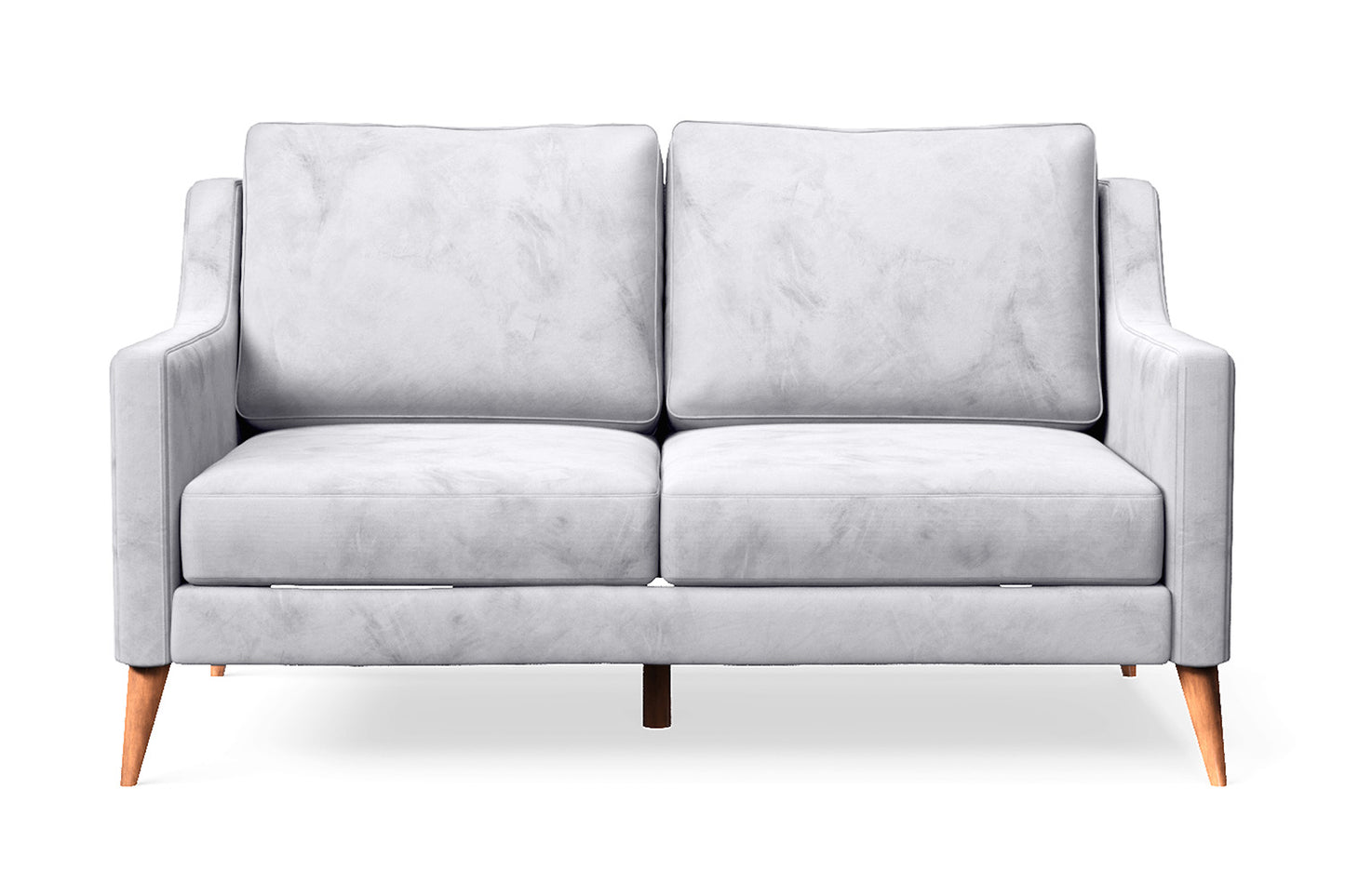 Aquila 2 Seater Sofa Silver Velvet