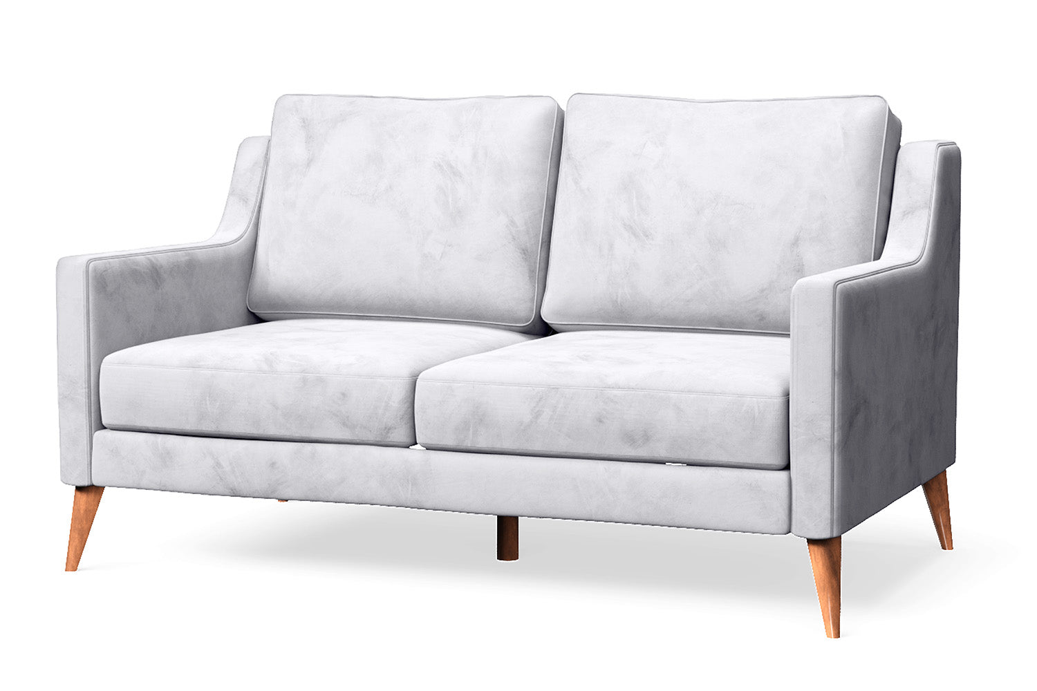 Aquila 2 Seater Sofa Silver Velvet