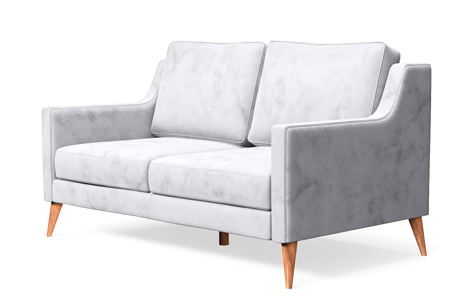 Aquila 2 Seater Sofa Silver Velvet