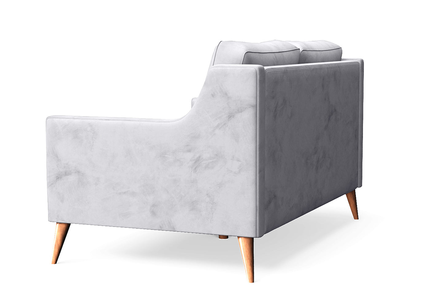 Aquila 2 Seater Sofa Silver Velvet