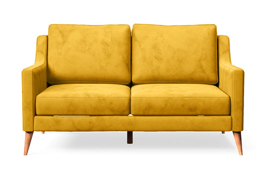 Aquila 2 Seater Sofa Yellow Velvet