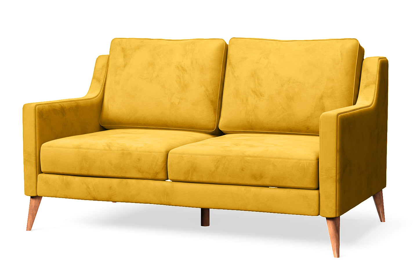 Aquila 2 Seater Sofa Yellow Velvet