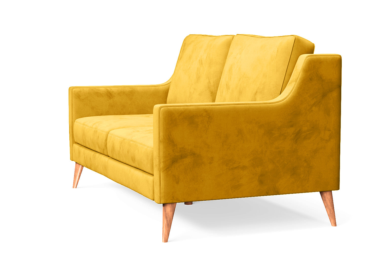 Aquila 2 Seater Sofa Yellow Velvet