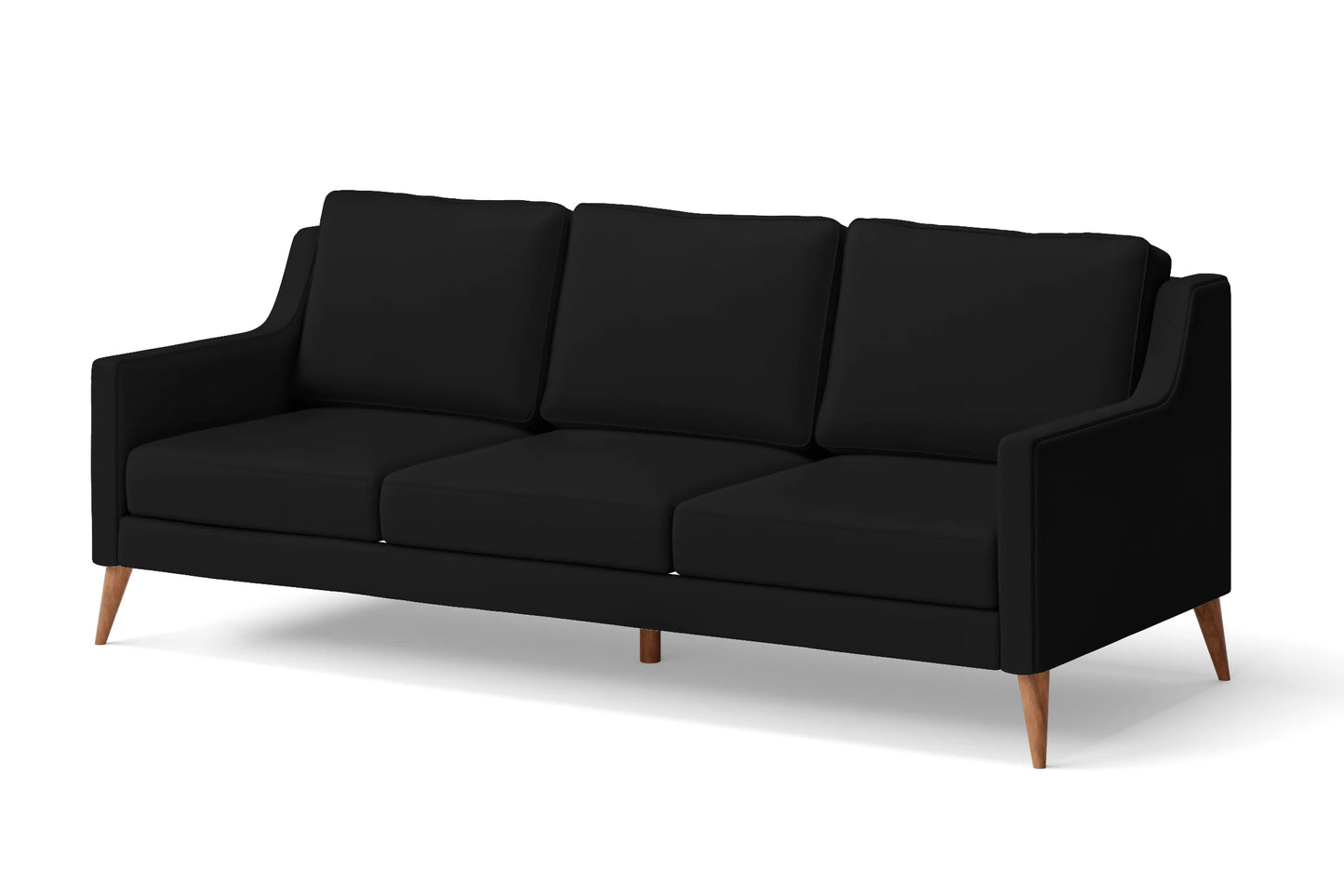 Aquila 3 Seater Sofa Black Leather