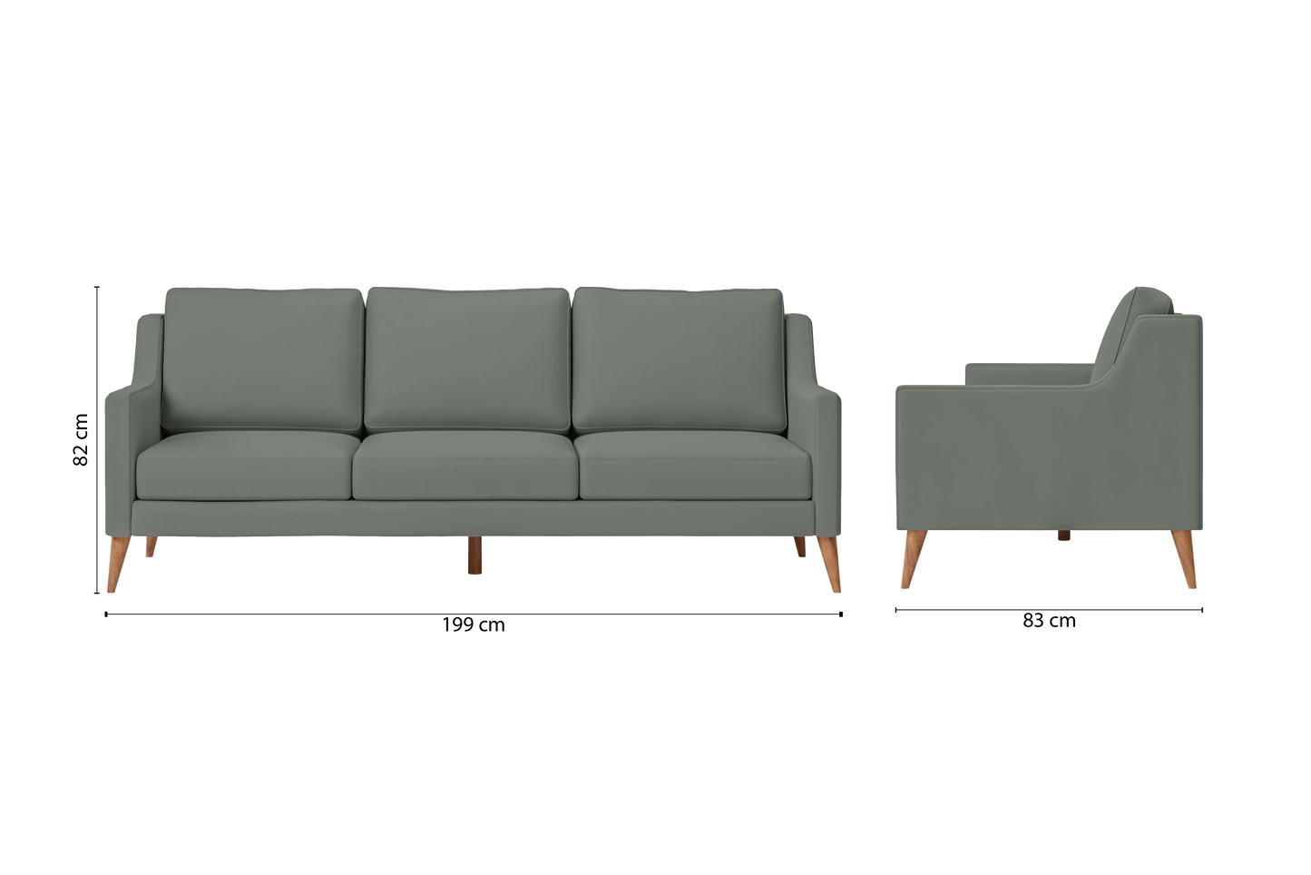 Aquila 3 Seater Sofa Lush Leather