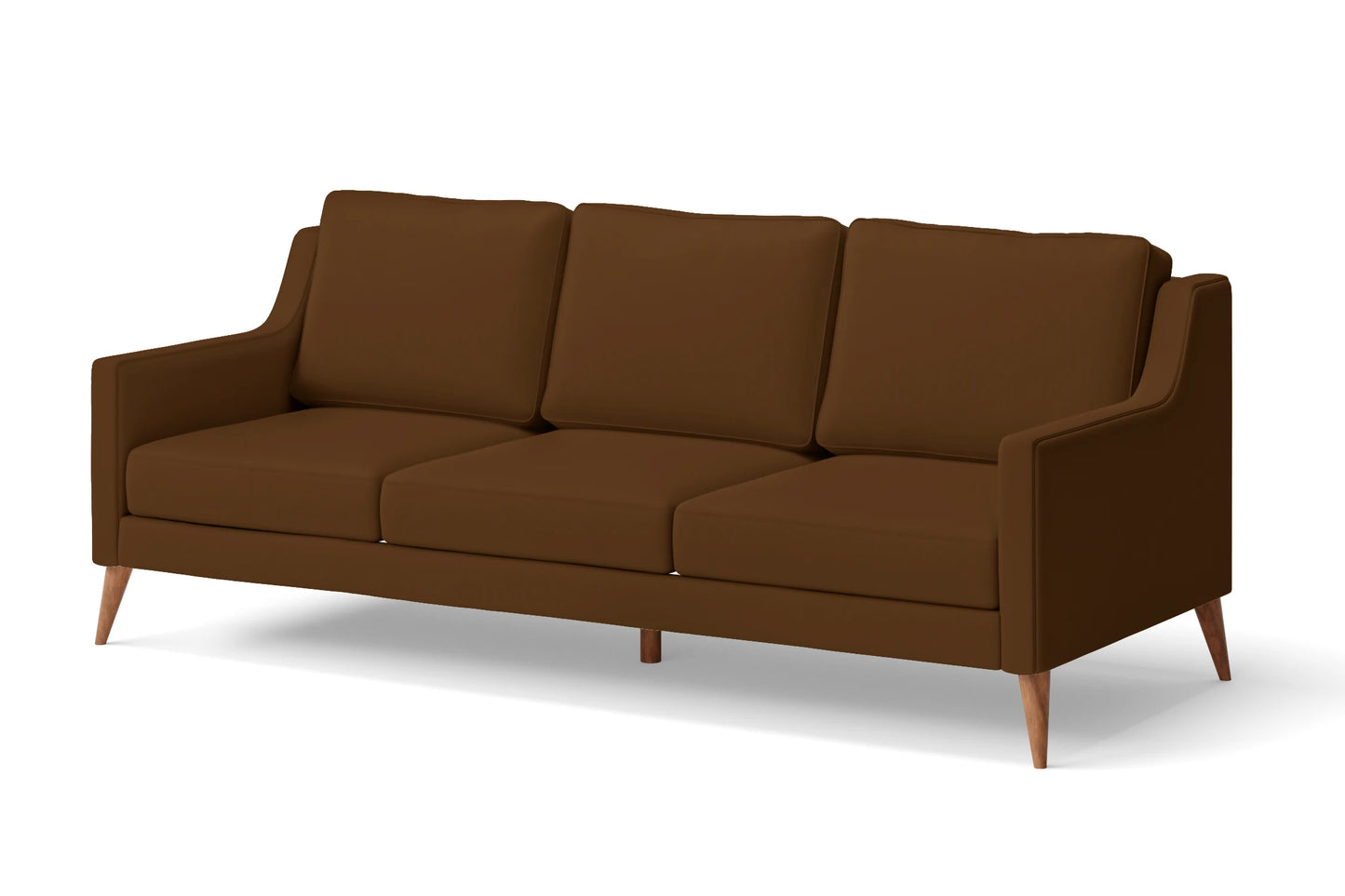 Aquila 3 Seater Sofa Walnut Brown Leather