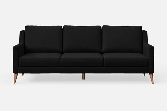 Aquila 3 Seater Sofa Black Linen Fabric