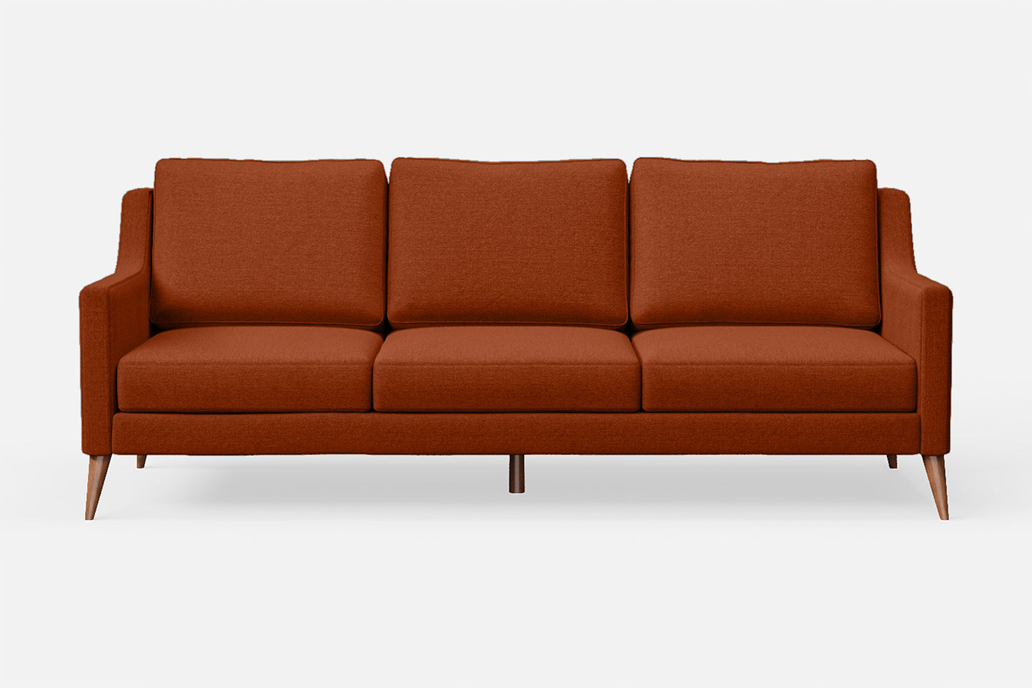 Aquila 3 Seater Sofa Orange Linen Fabric