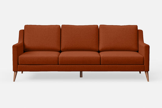 Aquila 3 Seater Sofa Orange Linen Fabric