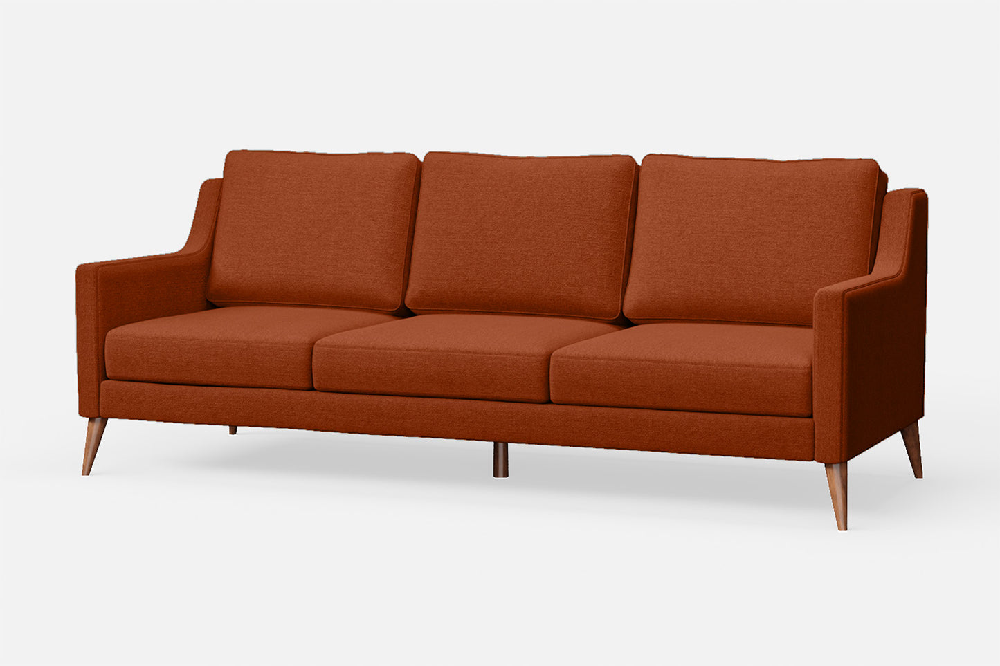 Aquila 3 Seater Sofa Orange Linen Fabric