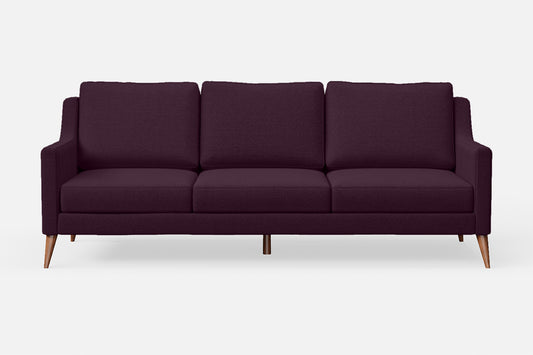 Aquila 3 Seater Sofa Purple Linen Fabric