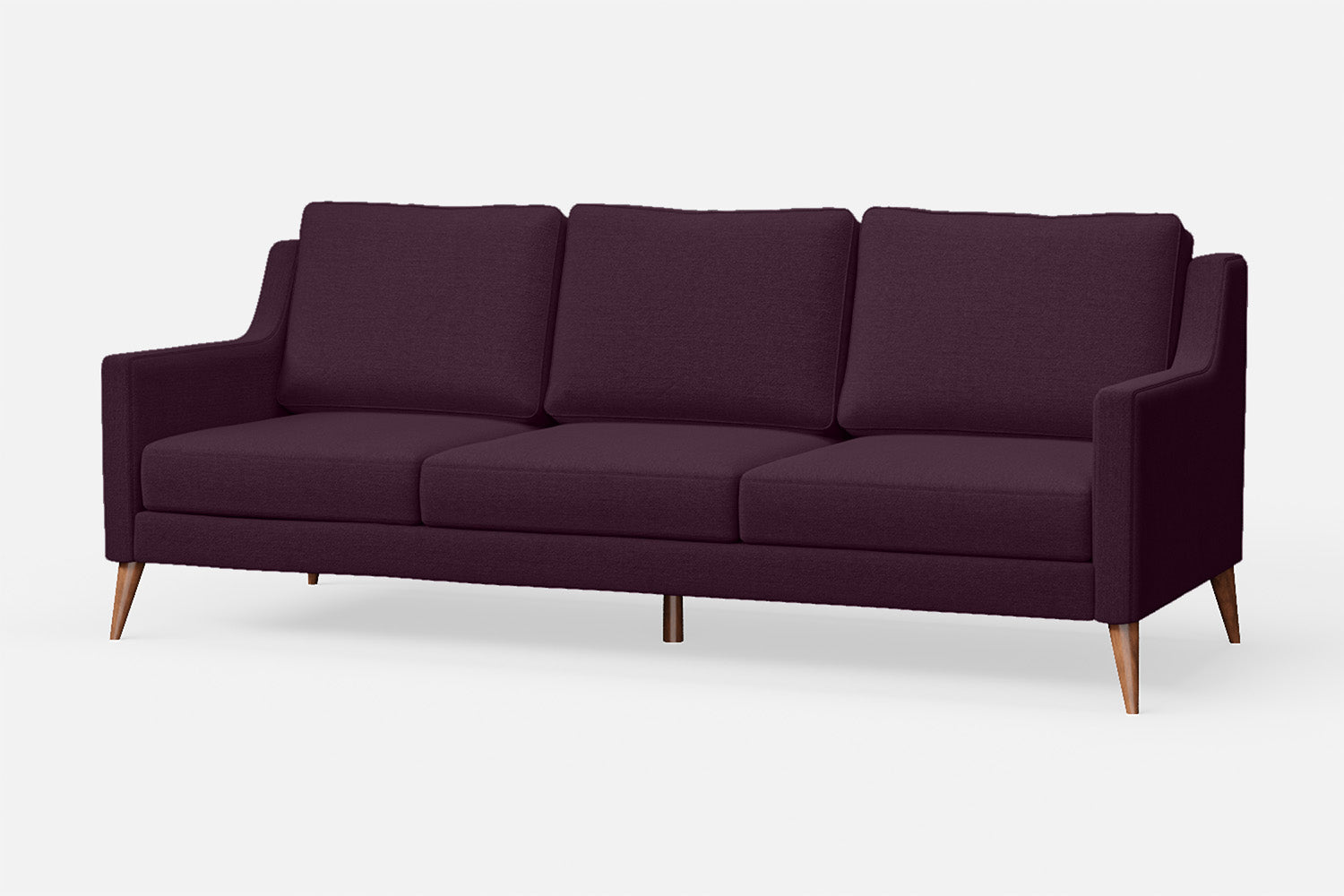 Aquila 3 Seater Sofa Purple Linen Fabric