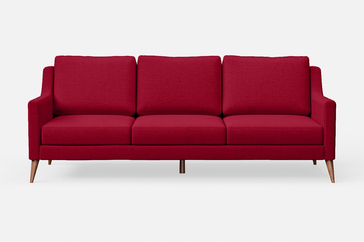 Aquila 3 Seater Sofa Red Linen Fabric