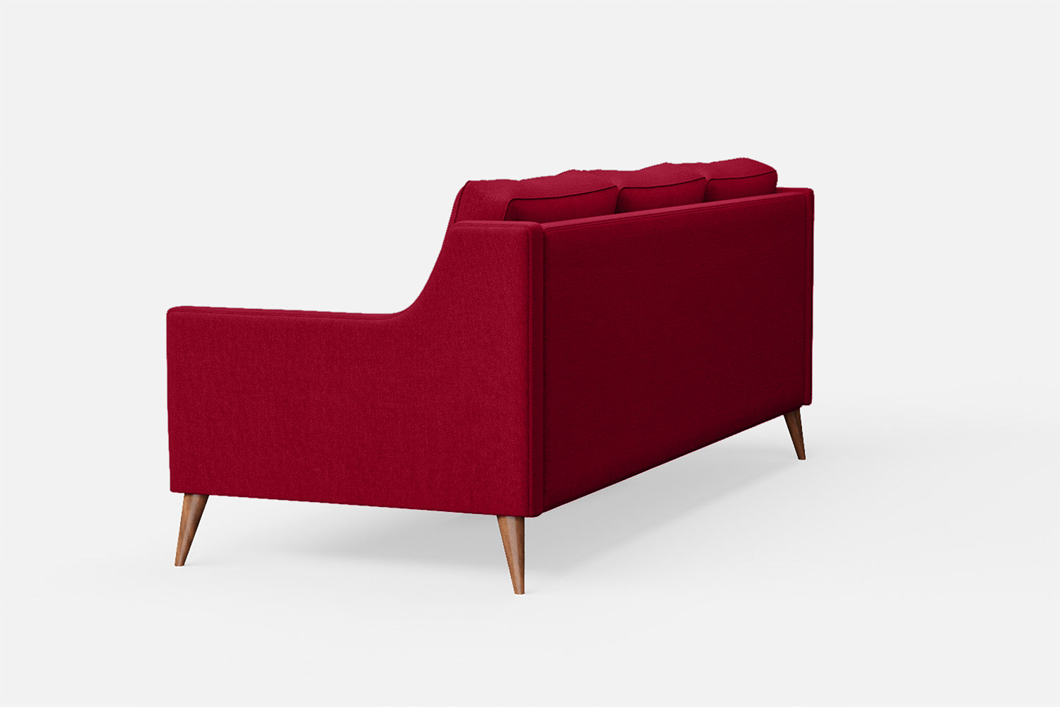 Aquila 3 Seater Sofa Red Linen Fabric