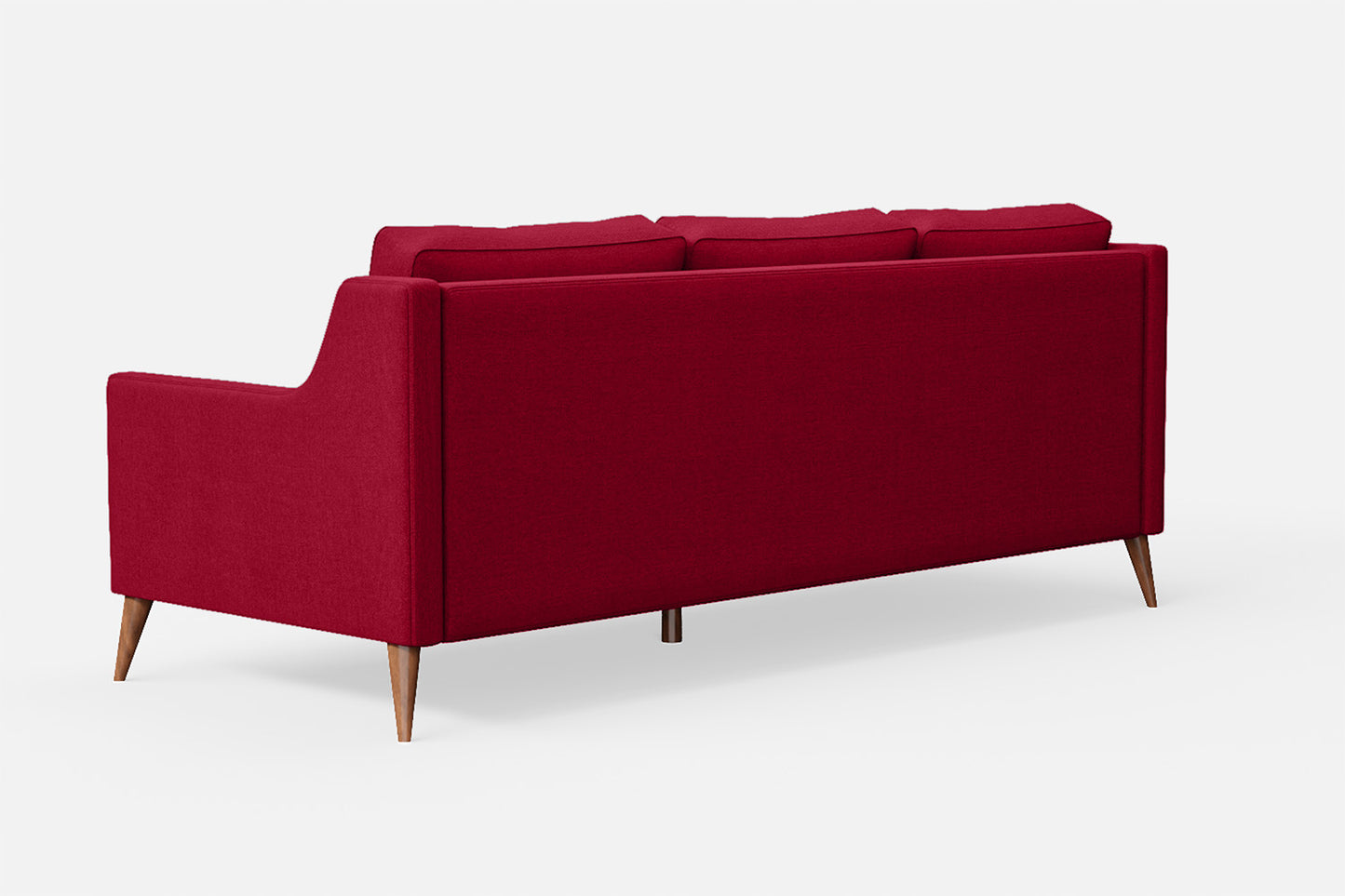 Aquila 3 Seater Sofa Red Linen Fabric