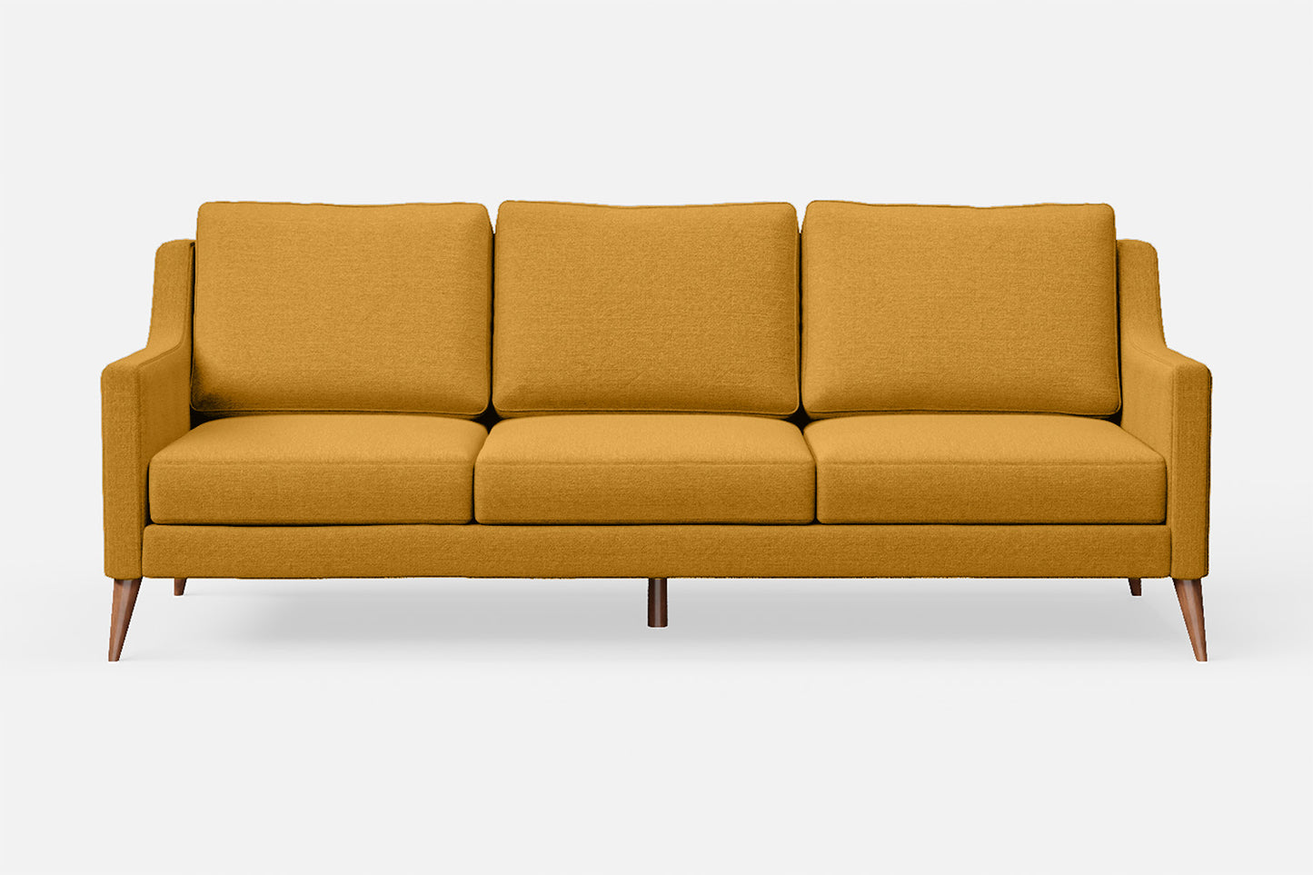 Aquila 3 Seater Sofa Yellow Linen Fabric