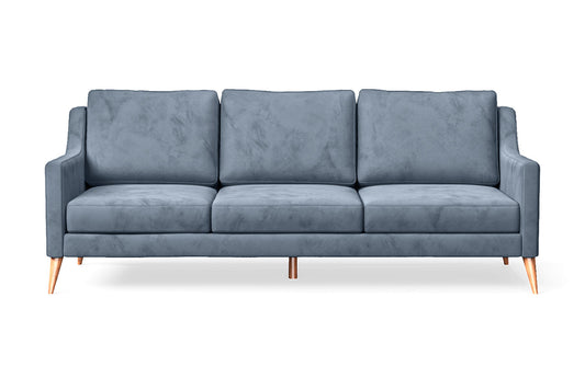 Aquila 3 Seater Sofa Baby Blue Velvet