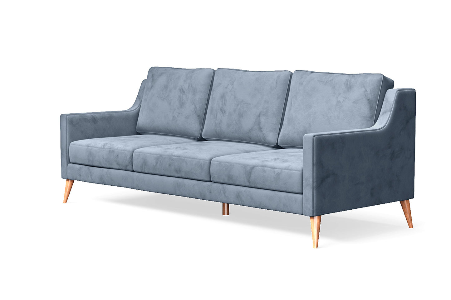 Aquila 3 Seater Sofa Baby Blue Velvet