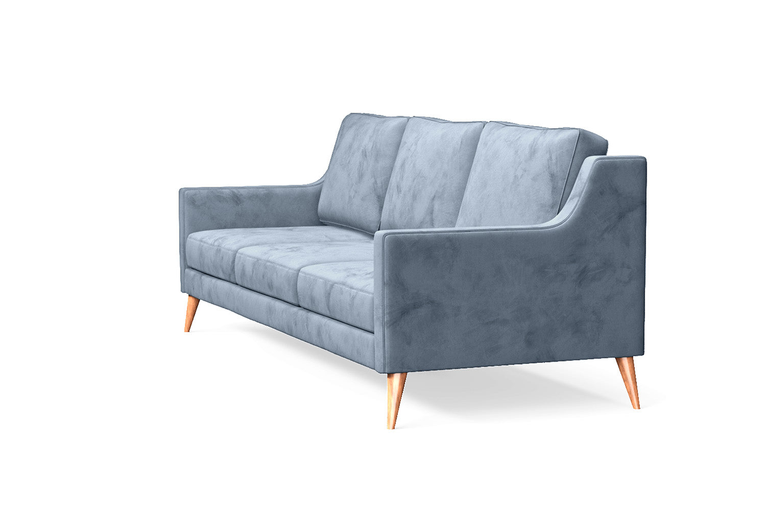 Aquila 3 Seater Sofa Baby Blue Velvet