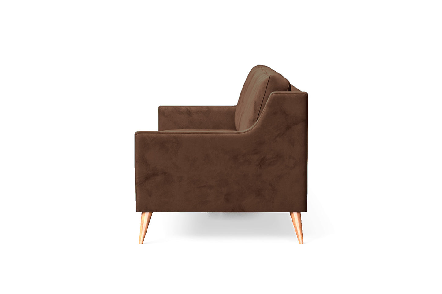 Aquila 3 Seater Sofa Coffee Brown Velvet