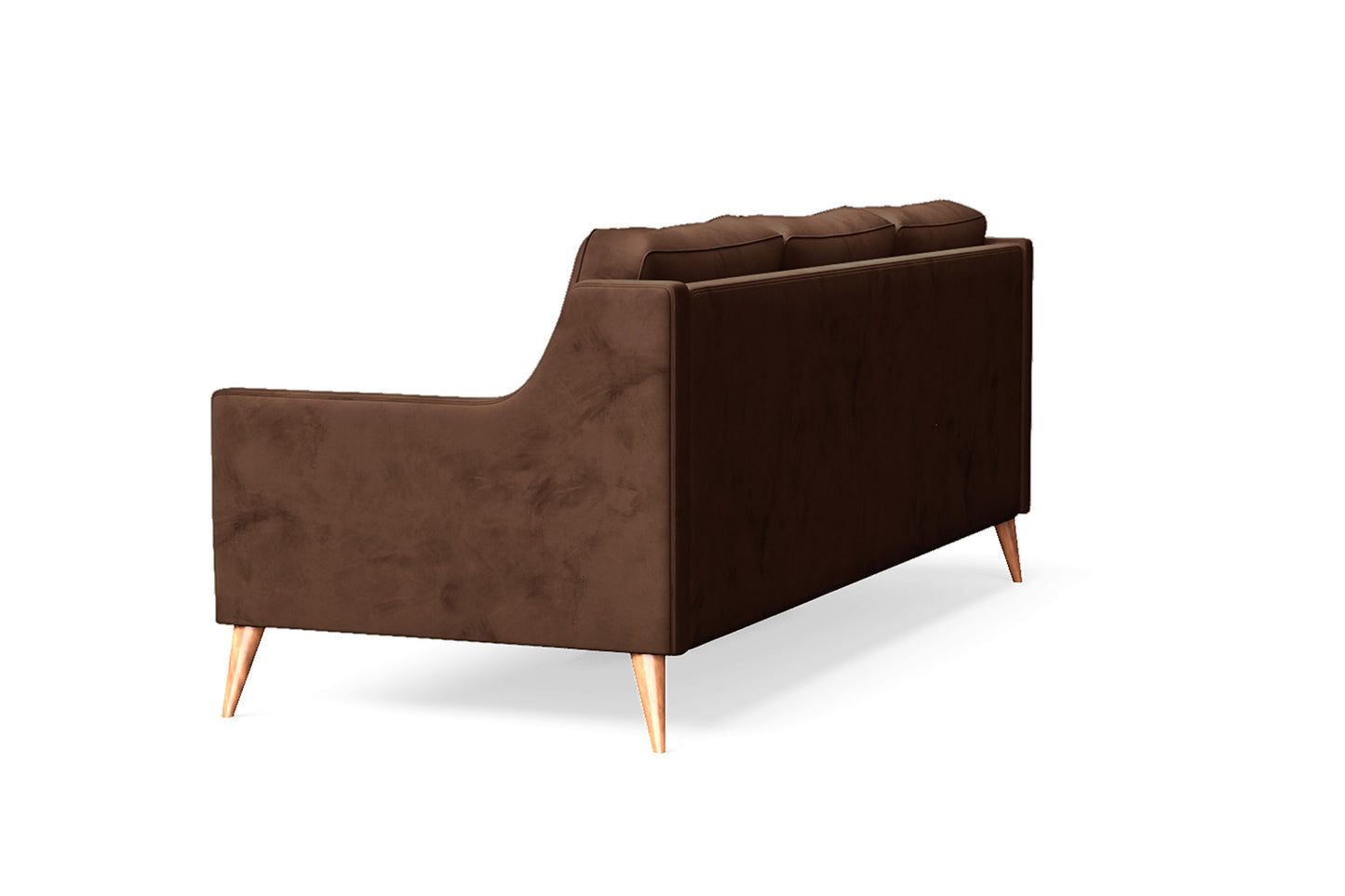 Aquila 3 Seater Sofa Coffee Brown Velvet