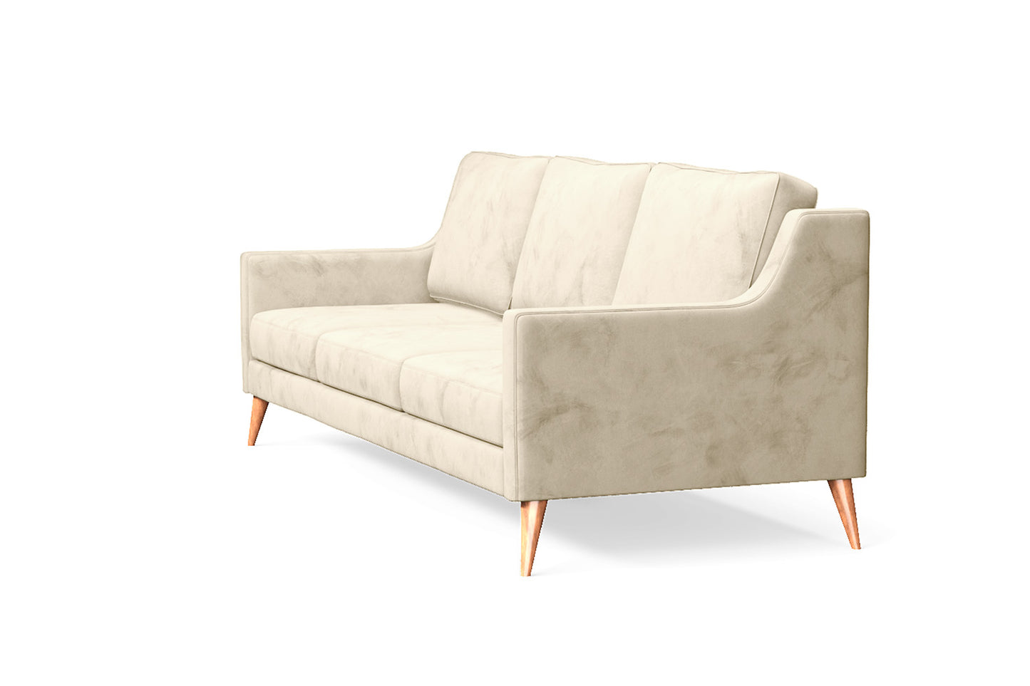 Aquila 3 Seater Sofa Cream Velvet