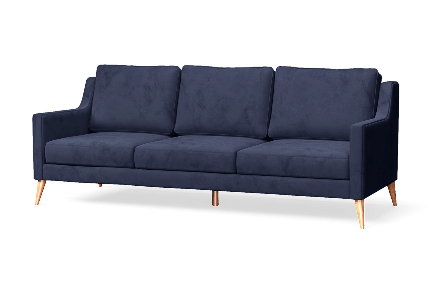 Aquila 3 Seater Sofa Dark Blue Velvet