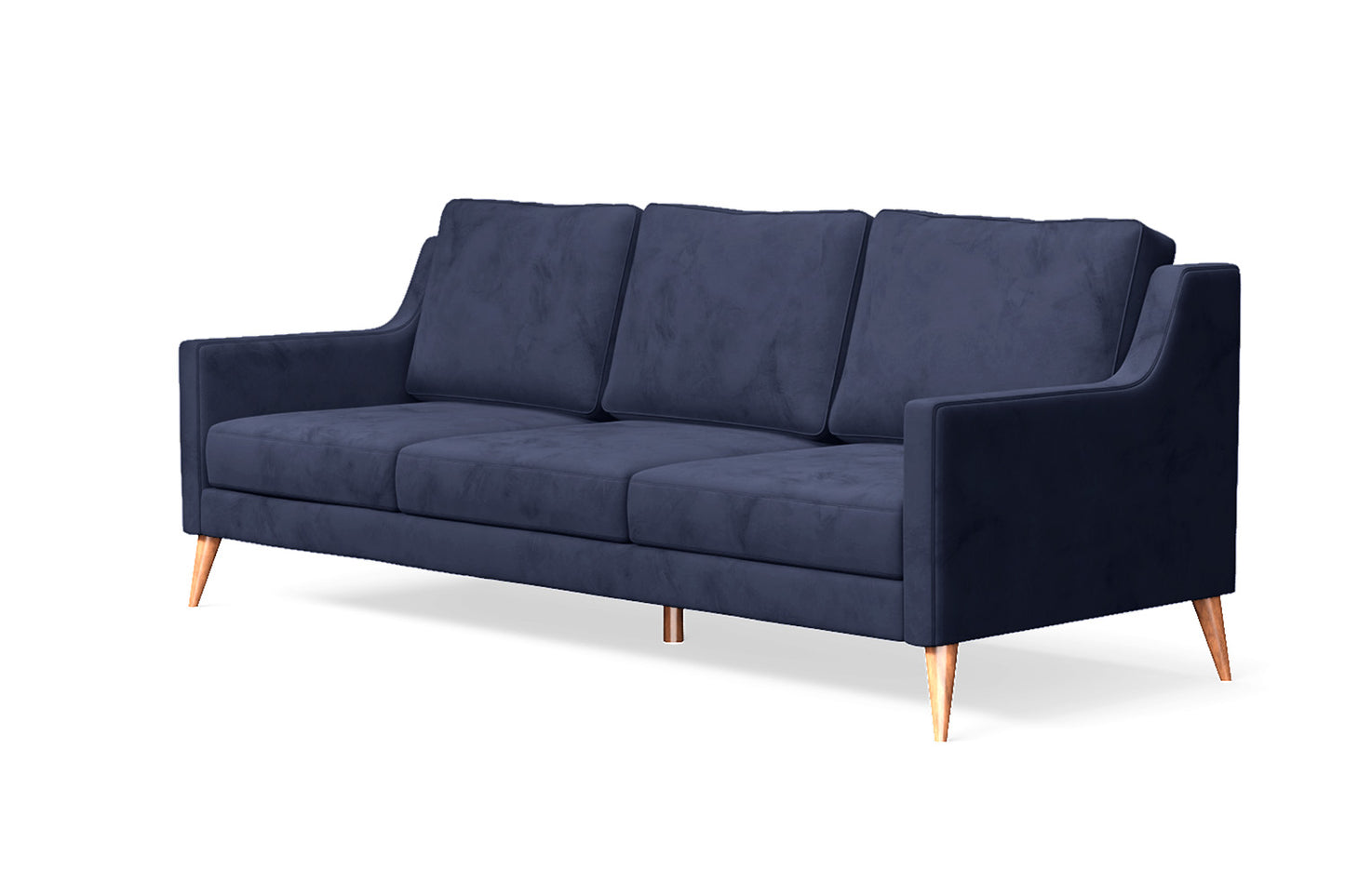 Aquila 3 Seater Sofa Dark Blue Velvet