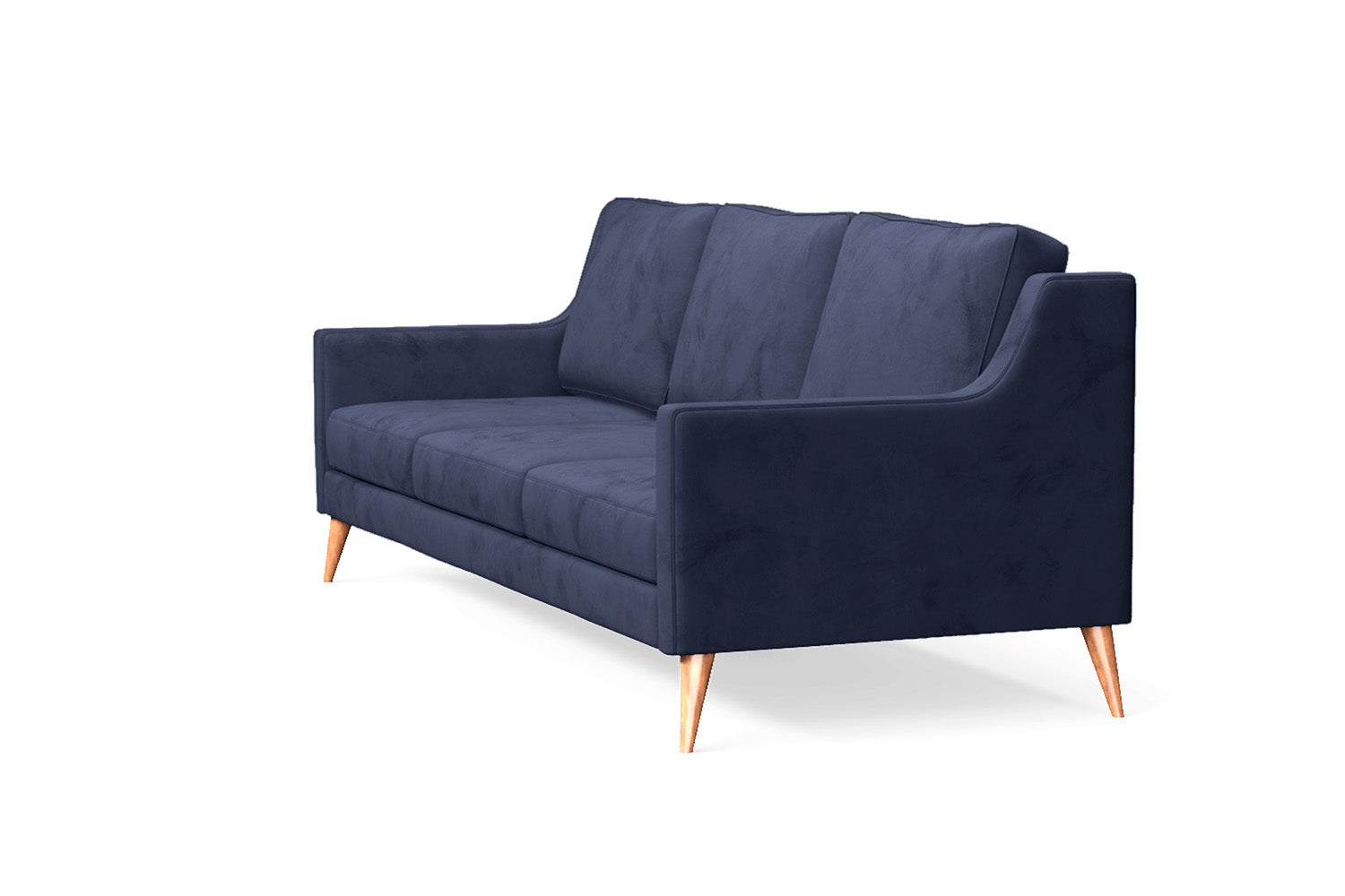 Aquila 3 Seater Sofa Dark Blue Velvet