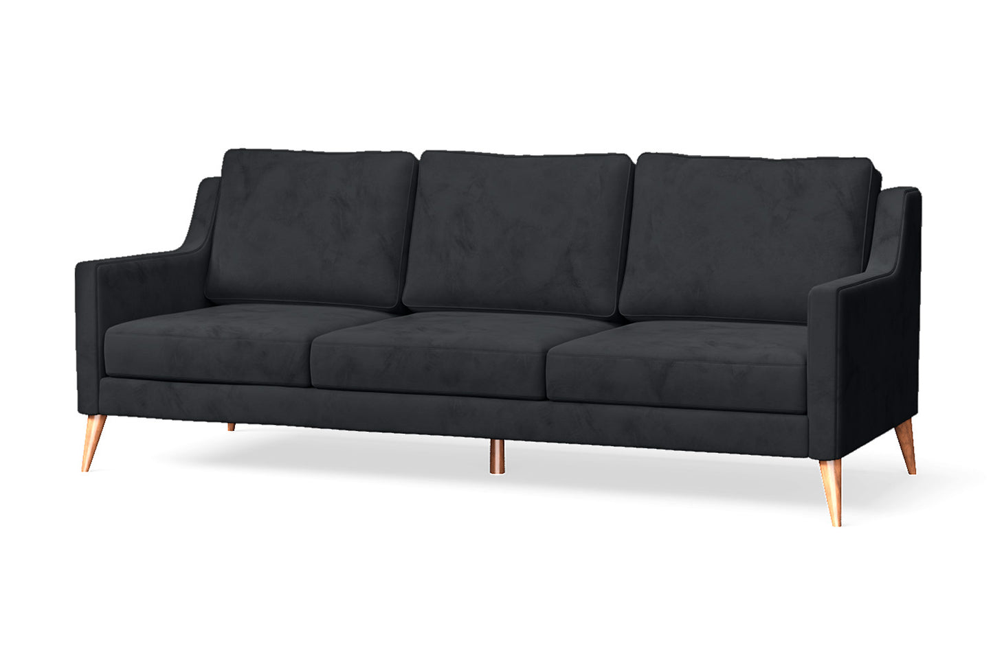 Aquila 3 Seater Sofa Dark Grey Velvet