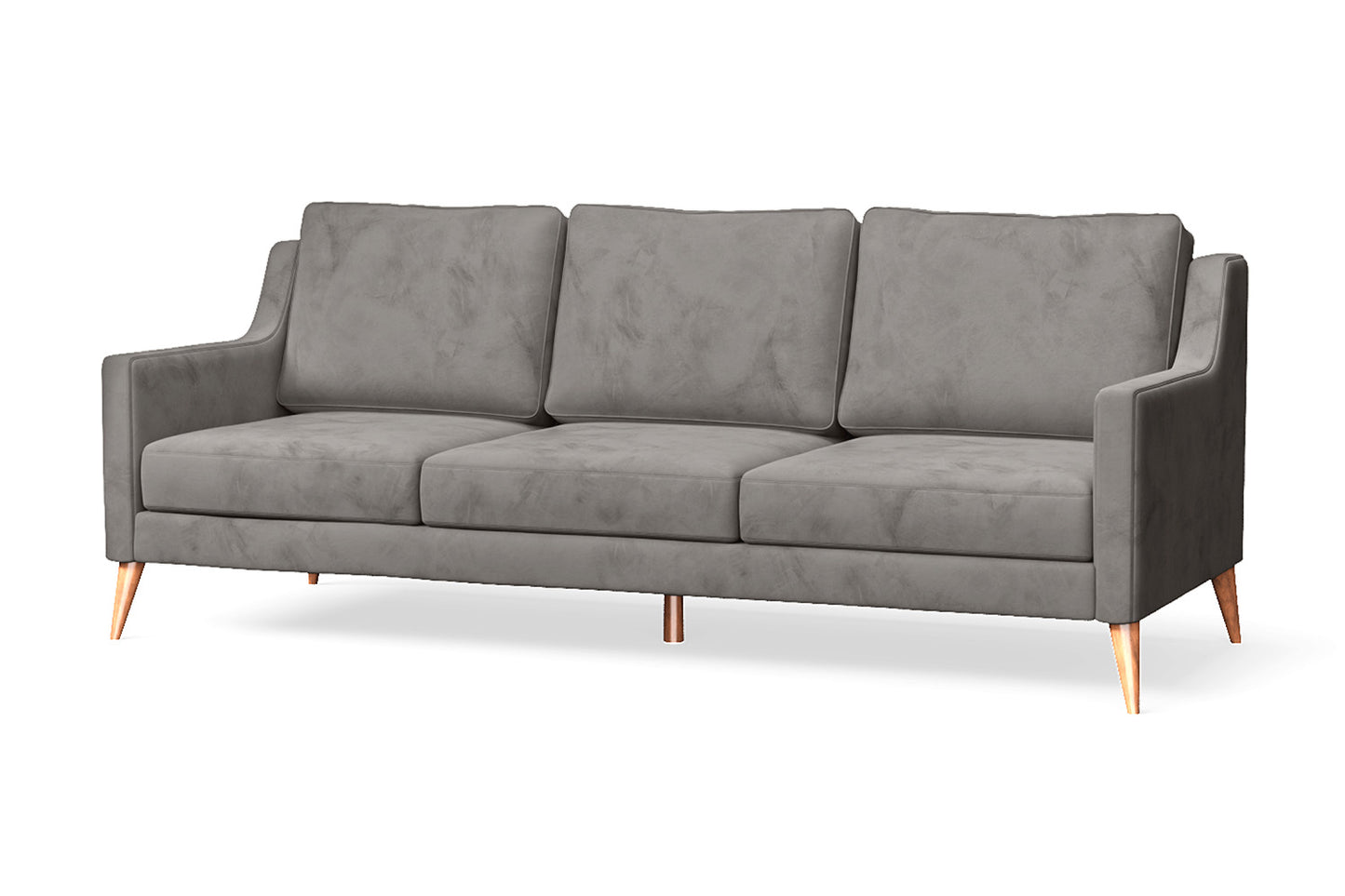 Aquila 3 Seater Sofa Grey Velvet