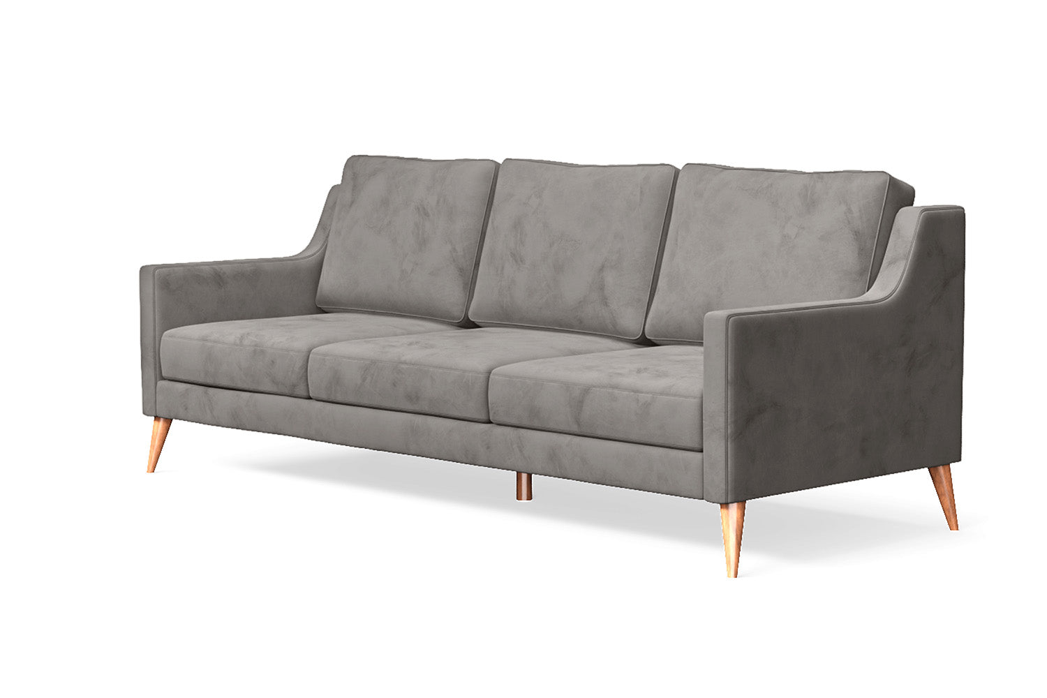 Aquila 3 Seater Sofa Grey Velvet