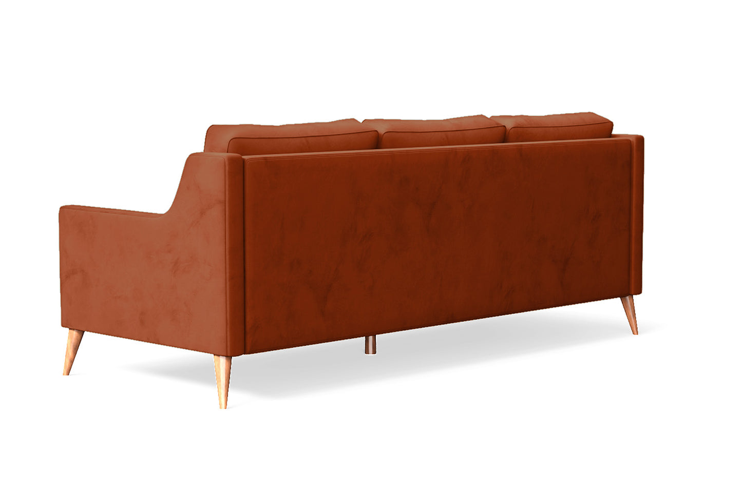 Aquila 3 Seater Sofa Orange Velvet