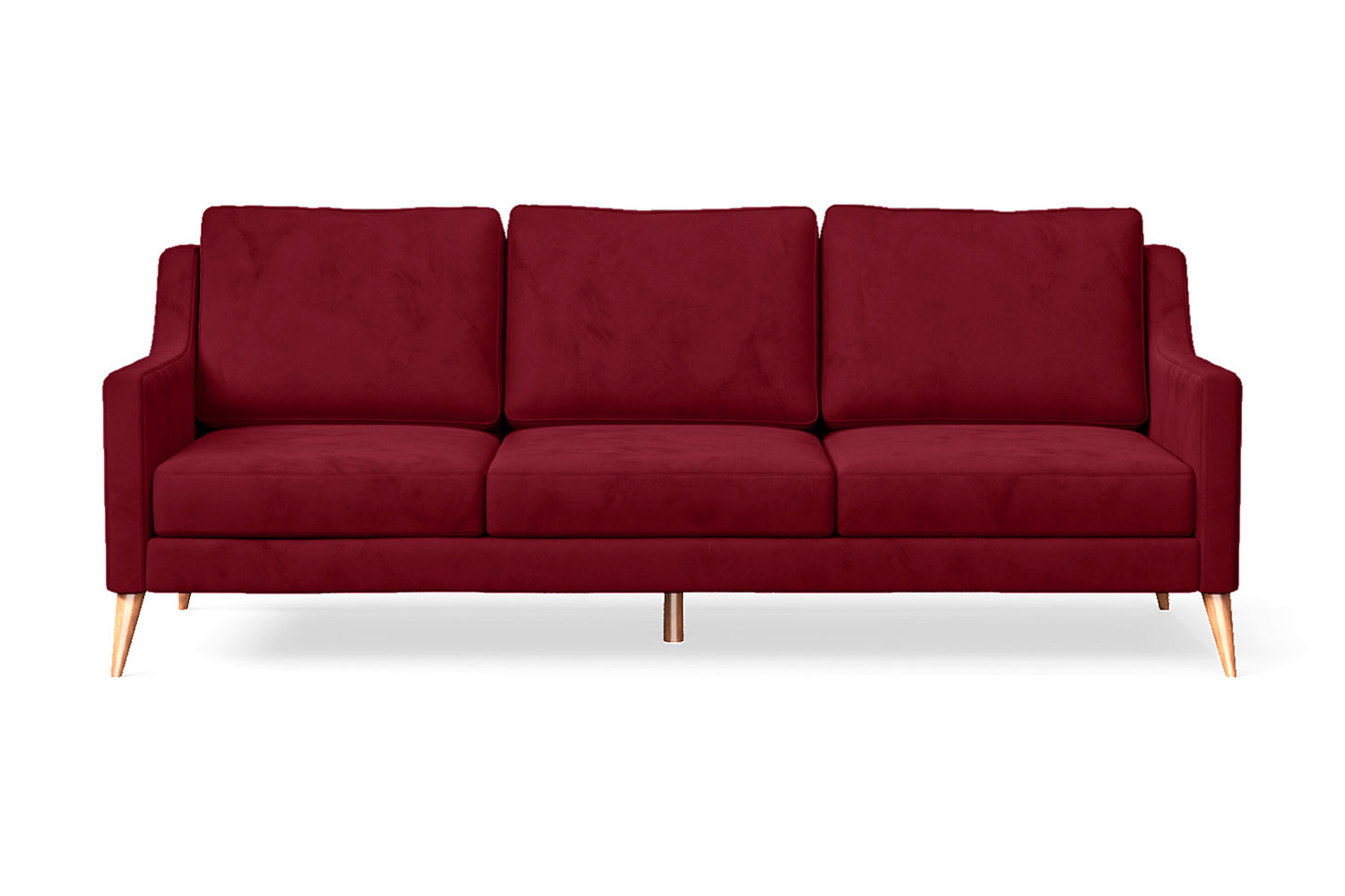 Aquila 3 Seater Sofa Red Velvet